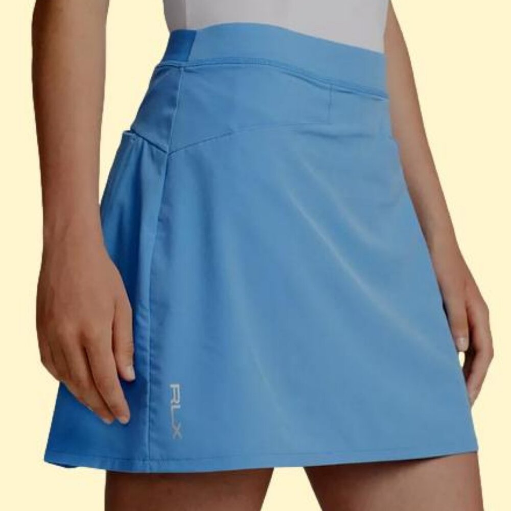 Ralph Lauren RLX Golf Aim Ladies Pleated Skort Blue Size Small Pockets